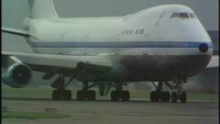 Pan Am  Boeing Jumbo Jet Take off  1970 [upl. by Agan]