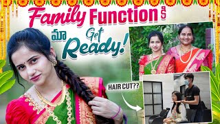 Vlog Traditional Get ready for Family function  Rajahmundry Vlog 3  New HairCut voiceofvasapitta [upl. by Yelknirb]