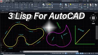 3 Lisp For AutoCAD Auto Dim Radius Lisp and Bearing Distance Lisp [upl. by Llereg]