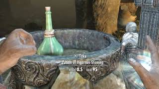 Skyrim  How To Get The UltraRare Four Potions Of Waterwalking [upl. by Bala]