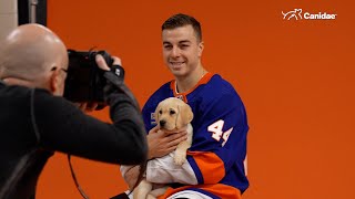 Islanders Pucks and Paws Calendar Shoot [upl. by Oeak749]