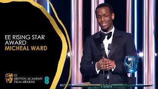 Micheal Ward Wins EE Rising Star Award  EE BAFTA Film Awards 2020 [upl. by Ellenahs702]