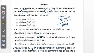 Comptabilité des sociétés  Vidéo N 7 quotexercice corrigé Affectation du résultatquot [upl. by Selokcin124]