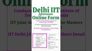 IIT JAM 2025 Exam Schedule Out Exam Date Eligibility Application iitdelhi iit iitadmission [upl. by Chadburn]