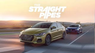 2017 Honda Civic Si vs Hyundai Elantra Sport Review  Turbo Fun [upl. by Sumaes]