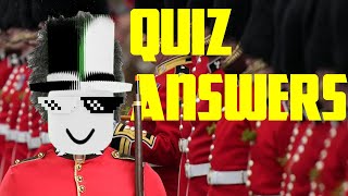 ROBLOX BUCKINGHAM PALACE ROYAL GUARD QUIZ ANSWERS [upl. by Collie226]