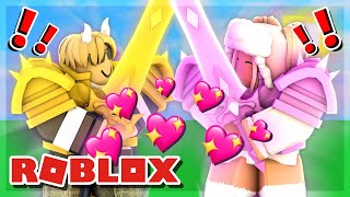 I 1v1d My GIRLFRIEND Roblox Bedwars [upl. by Enneirda]