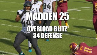 Madden 25 Glitches Cheats and Tips  Edge Blitz  Blocking RB  34 Defense [upl. by Talmud]