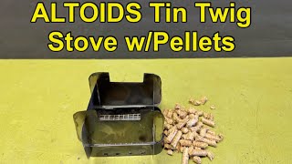 Alternate Design to Altoids Tin Twig Stove For Pellets [upl. by Kirenoj717]