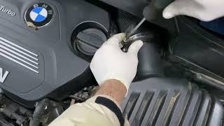 BMW 2 F45 ACTIVE TOURER BATTERY REPLACEMENT CHANGE 2ER BATTERIE WECHSELN HOW TO CHANGE LOCATION [upl. by Nelrac200]