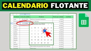 Insertar un CALENDARIO DESPLEGABLE en una celda de GOOGLE SHEETS [upl. by Ashlee]