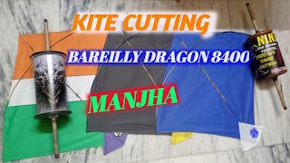 Kite cutting with barilly dragon 8400 Dhamakader kite fighting on rooftop [upl. by Elinor]