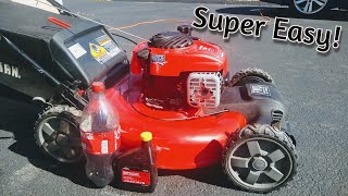 How To Change Lawn Mower Oil Takes 5 Minutes [upl. by Jahdiel]