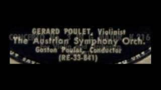 Mozart  Gerard Poulet 1952 Violin Concerto in G major K 216  Gaston Poulet Cond Allegro [upl. by Fara]