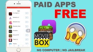 Download PAID APPS FREE iOS 10 iOS 9 NO JAILBREAKNO COMPUTER MovieBox Minecraft and MORE [upl. by Harbed]