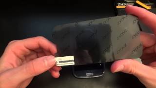 How to install a Zagg Privacy Shield on your Samsung Galaxy S3  By TotallydubbedHD [upl. by Eenert]