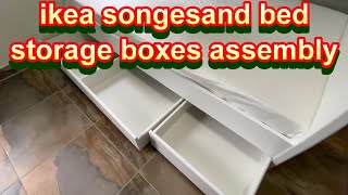 ikea songesand bed storage boxes assembly vor Askvoll 🛠 [upl. by Leis297]