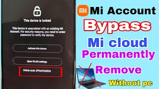 mi account bypass  mi account forgot password  mi account remove permanently [upl. by Nylde]