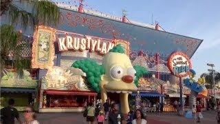 Springfield Area Walkthrough Tour  The Simpsons  Universal Studios Orlando Florida [upl. by Armelda]