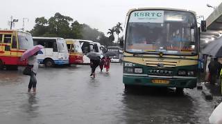 Ernakulam KSRTC Bus stand during 2018 Kerala floods [upl. by Akienat]