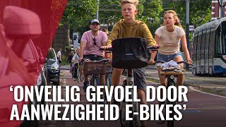 Amsterdamse fietser voelt zich onveilig door ebikes en scooters [upl. by Aiynot]