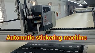 Automatic stickering machine in cutting layer Automatic numbering in cutting layer [upl. by Ydnew691]