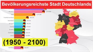 Bevölkerungsreichste Stadt Deutschlands 1950  2100 [upl. by Jaymie]