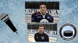 Interviews Behrens Potac I Testspiel Eisadler Dortmund  EC Harzer Falken 061024 [upl. by Nywde]