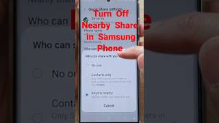 how to turn off nearby share in Samsung  turn off quick share on Samsung  disable nearby share [upl. by Adnorahs]