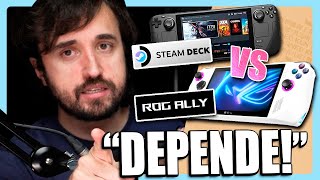 QUAL O MELHOR  Steam Deck ou ROG Ally [upl. by Li]