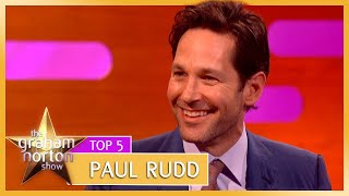 The Top 5 Funniest Paul Rudd Moments  The Graham Norton Show [upl. by Dorrej]