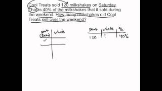 6RP3c  Solve Percent Problems Finding the Whole [upl. by Ynffit859]