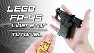 LEGO FP45 Liberator Pistol  Tutorial [upl. by Yatnohs]