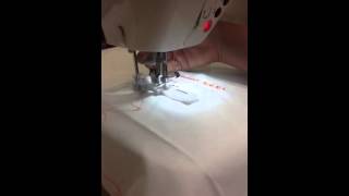 Creating a buttonhole using a Juki sewing machine [upl. by Harty817]