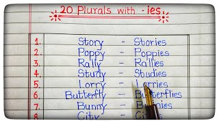 Plurals with ies Part1  Singular and Plural  Learn English [upl. by Hemingway]