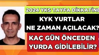 KYK YURTLARI NE ZAMAN AÇILACAK KAÇ GÜN ÖNCEDEN YURDA GİDEBİLİRSİNİZ [upl. by Duwad432]