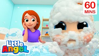 Baby Johns Bathtub Fun  Learning to Love Bath Time  Little Angel  Healthy Habits for kids [upl. by Airotnahs]