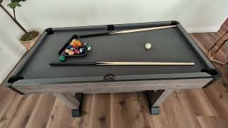 Hall of Games 4 Charleston Drop Pocket Table with Pool Ball and Cue Stick Set Review [upl. by Yhtak111]