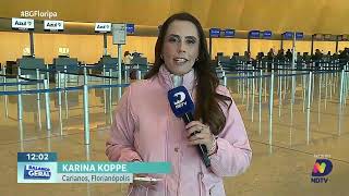 Aeroporto de Florianópolis é reaberto após 20 horas fechado e 87 voos cancelados [upl. by Heddy916]