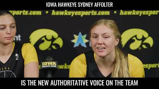 Iowa Hawkeye Sydney Affolter Has A New Role On Team hawkeyes [upl. by Hwu139]