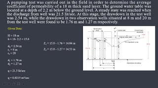 Numerical on Field Permeability using Pumping out Test [upl. by Soneson766]