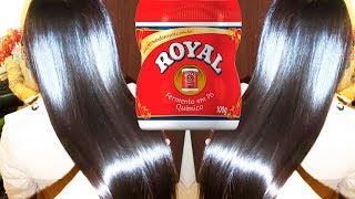 CABELO LISO EM 2 DIAS USE PÓ ROYAL PODEROSA PROGRESSIVA CASEIRO QUE FUNCIONA  ALISAMENTO EFETIVO [upl. by Gent96]