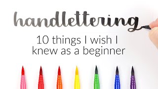 Beginner Hand Lettering Tutorial  10 Things I Wish I Knew As A Beginner  Learn How To Hand Letter [upl. by Cammie]