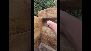 Cutting sleepers for a pond build [upl. by Camm]