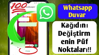 WhatsApp sohbet duvar kağıdı nasıl değiştirilir yeni güncelleme 2024❤️ [upl. by Korney]