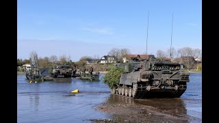 Leopard 2 A7V Gewässerübergang Wettiner Schwert 2024 [upl. by Maccarthy990]