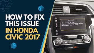 Anti theft system has lost power issue fix  Honda civic 2017 [upl. by Nida]