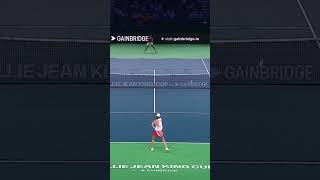 Forehand unleashed 💥 Iga Swiatek vs Badosa  Billie Jean King Cup igaswiatek bjkcup [upl. by Enibas560]