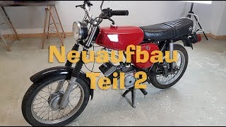 Simson S51 Neuaufbau Teil 2  Die ersten Teile und die Telegabel [upl. by Enitsirk]