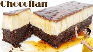 CHOCOFLAN🍫🍮😍 POSTRE DELICIOSO y FÁCIL🍫🍮😍PASTEL IMPOSIBLE Receta  574 [upl. by Eisenhart]